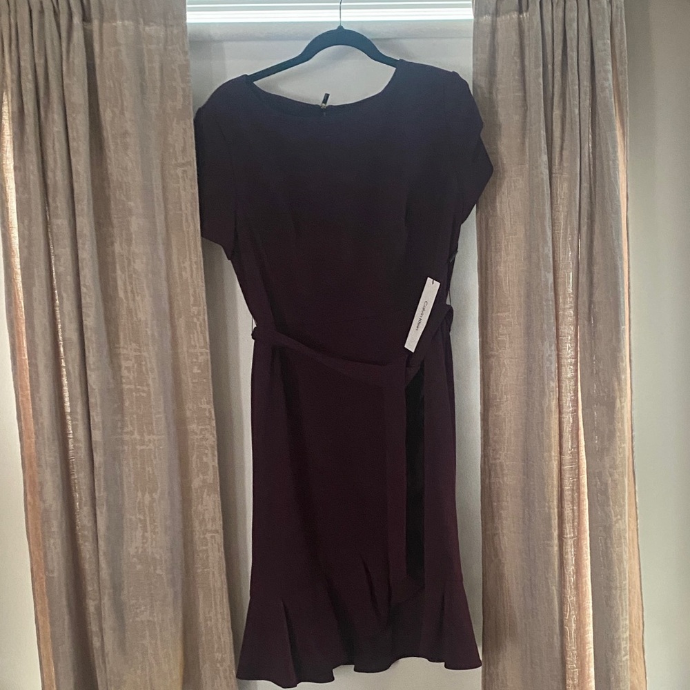 Calvin Klein Deep Purple Midi Dress